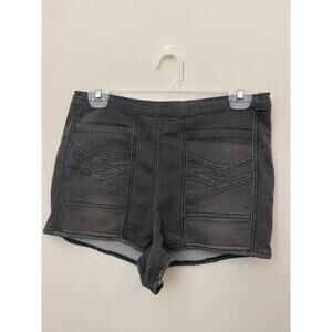 High Waisted Black Jean Shorts